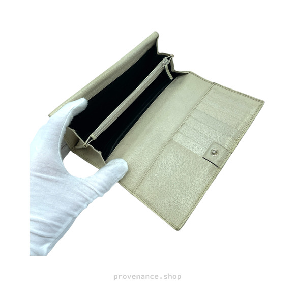 🔴 Gucci GG Canvas Long Wallet - White - Picture 9 of 11